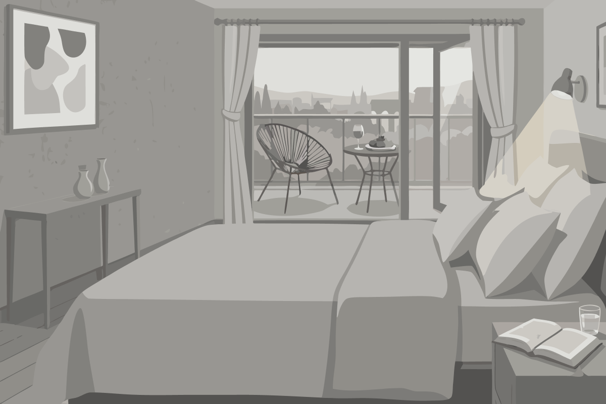 One-Bedroom Riviere King Suite with Roll-In Shower and Chicago River View - Mobility Accessible
